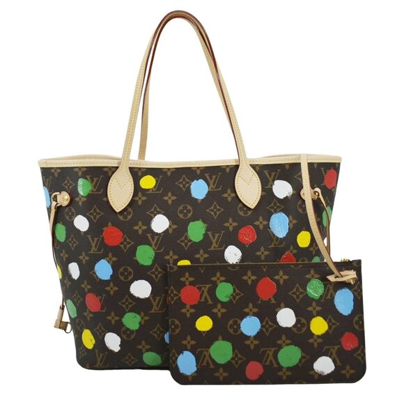 Louis Vuitton Handbags - LOUIS VUITTON  x YK Neverfull MM Monogram Canvas Shoulder Bag Brown